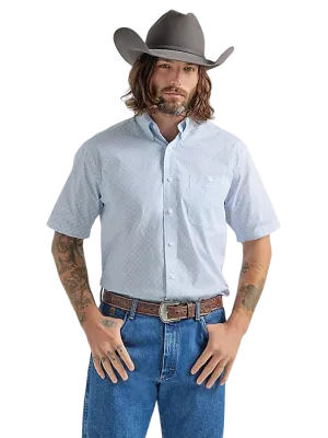 Wrangler Men's George Strait Baby Blue Shirt